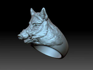 The Boar Ring 3D Print Model