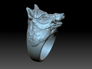 The Boar Ring Model Cetak 3D