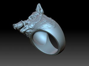 The Boar Ring Model Cetak 3D