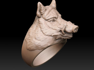 The Boar Ring Model Cetak 3D