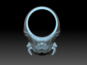 Bison Head Ring 3D Print Model