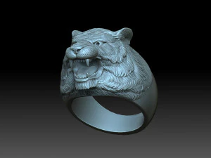 Bague Tigre Modèles 3D en vedette