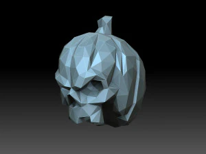 K&uuml;rbis Low Poly 3D Druckmodell