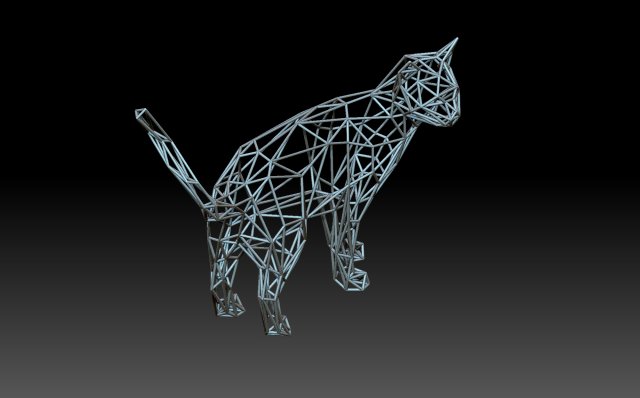 Cat 3D Принт Модель .c4d .max .obj .3ds .fbx .stl .blend 