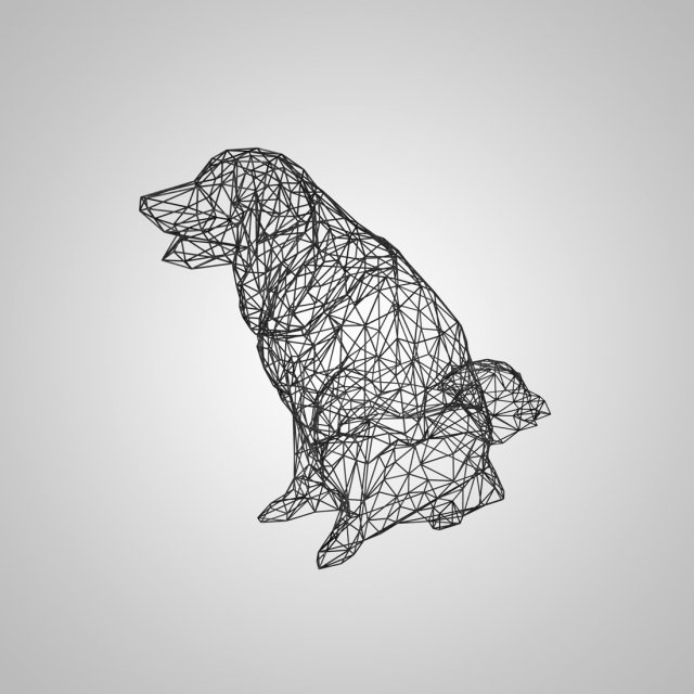 Dog 3D-Druckmodell .c4d .max .obj .3ds .fbx .stl .blend 