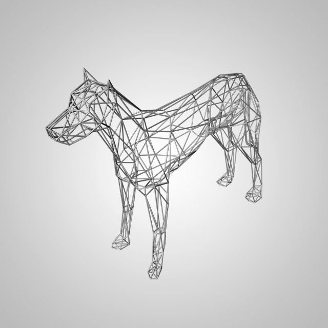 Dog 3D प्रिंट मॉडल .c4d .max .obj .3ds .fbx .stl .blend