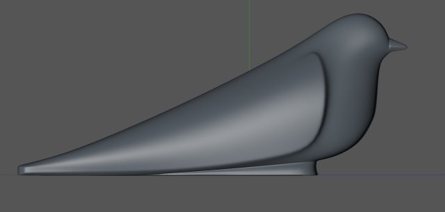 Stylized bird 3D Print Model .c4d .max .obj .3ds .fbx .stl .blend 