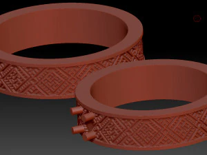 Two rings 3D Print Model