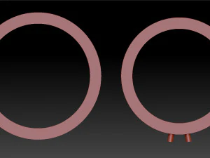 Two rings 3D Print Model