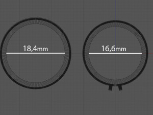 Two rings Model Cetak 3D