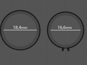 Two rings 3D Print Model