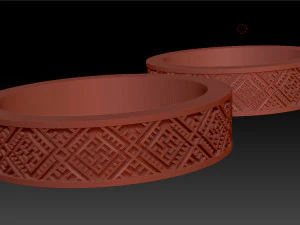 Two rings 3D Print Model