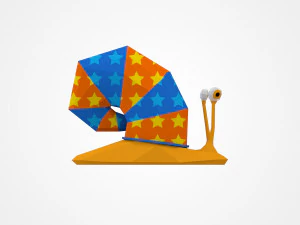 Low poly snail 3D Print Model