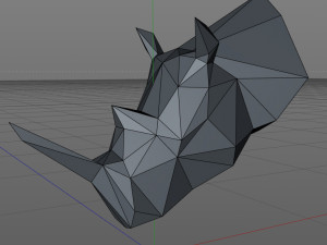 Low poly rhino 3D-printmodel