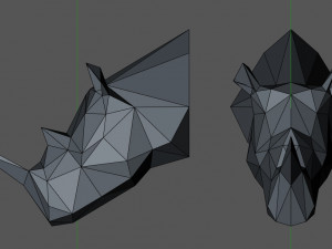 Low poly rhino 3D 打印模型