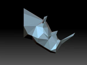 Low poly rhino 3D Print Model