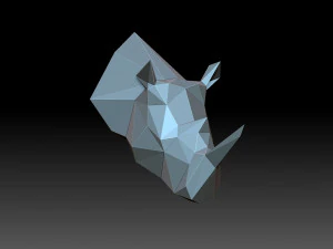 Low poly rhino 3D Print Model