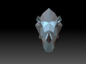 Low poly rhino 3D Print Model