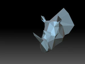 Low poly rhino 3D Print Model
