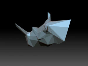 Low poly rhino 3D Print Model