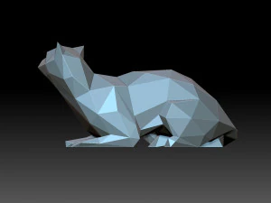 Low poly cat 3D Print Model