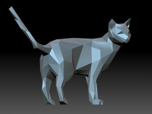 Low poly cat 3Dプリントモデル