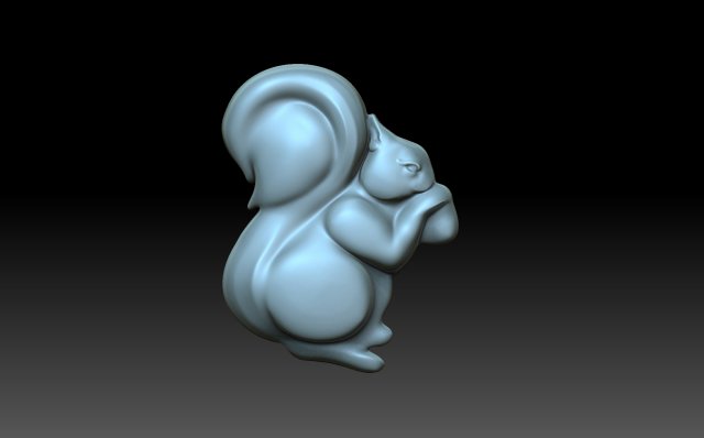 Squirrel 3D Baskı Modeli .c4d .max .obj .3ds .fbx .stl .blend 