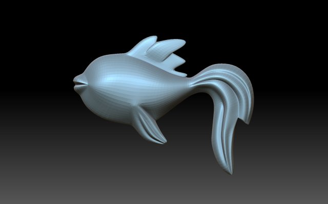 Fish figurine 3D Baskı Modeli .c4d .max .obj .3ds .fbx .stl .blend 