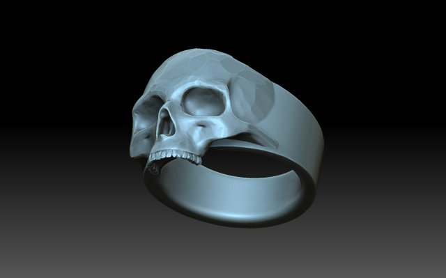 The skull ring Modelo de Impressão 3D .c4d .max .obj .3ds .fbx .stl .blend 