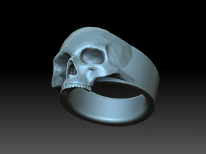 The skull ring 3D Print Model