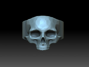 The skull ring Modelo de Impressão 3D