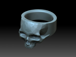 The skull ring Modelo de Impressão 3D