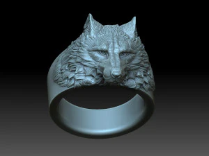 Wolf ring 3D Print Model