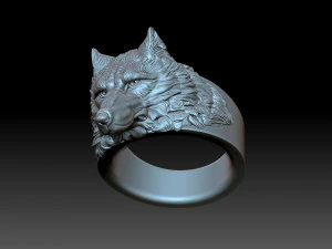 Wolf ring 3D Print Model