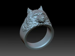 Wolf ring 3D Print Model