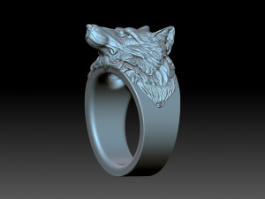 Wolf ring 3D Print Model