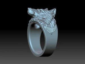 Wolf ring 3D Print Model