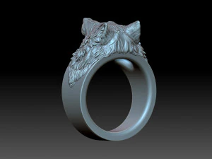 Wolf ring 3D Print Model