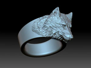 Wolf ring 3D Print Model