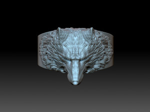 Wolf ring 3D Print Model