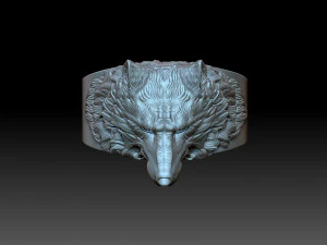 Wolf ring 3D Print Model