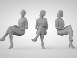 Low poly people Model Cetak 3D