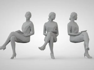 Low poly people 3D Print Model