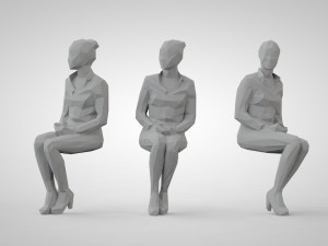 Low poly people Model Cetak 3D