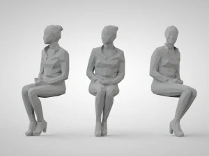 Low poly people 3D Print Model