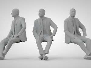 Low poly people Model Cetak 3D