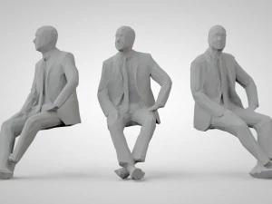 Low poly people 3D Print Model