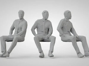 Low poly people 3D Print Model