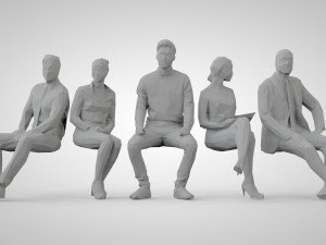 Low poly people Model Cetak 3D