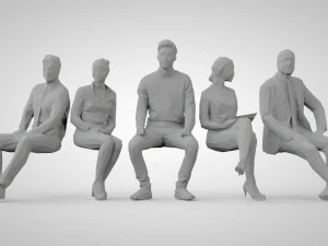Low poly people 3D Print Model
